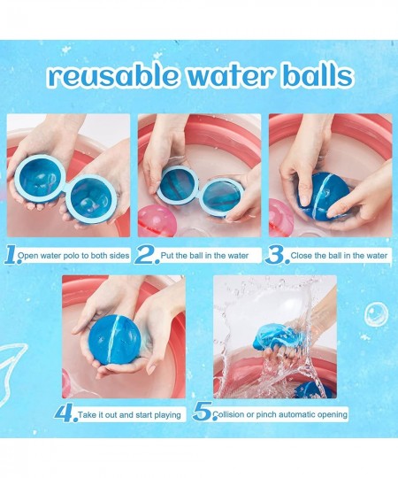 Reusable Water Balloons Magnetic Water Balloons Silicone Quick Fill Sealing Balloons for Kids Girls Boys Summer Funs (10pcs) ...