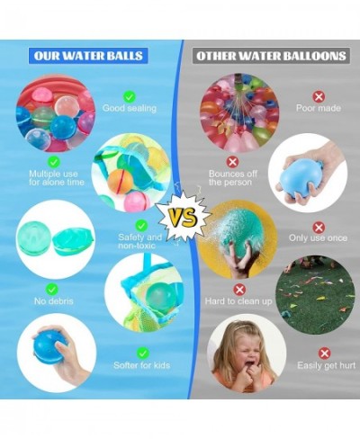 Reusable Water Balloons Magnetic Water Balloons Silicone Quick Fill Sealing Balloons for Kids Girls Boys Summer Funs (10pcs) ...