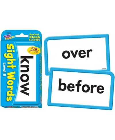 TREND ENTERPRISES: Sight Words Level B Pocket Flash Cards Great for Skill Building and Test Prep 56 Two-Sided Cards Included ...