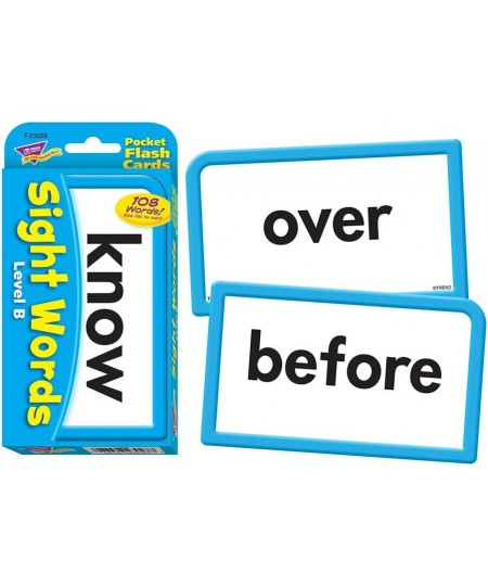 TREND ENTERPRISES: Sight Words Level B Pocket Flash Cards Great for Skill Building and Test Prep 56 Two-Sided Cards Included ...