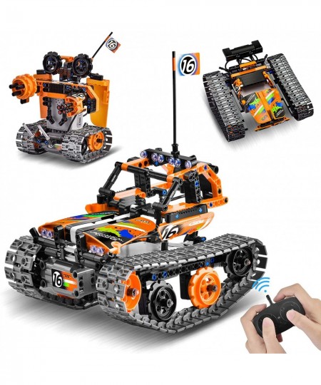 Remote Control STEM Building Kit for Boys 8-12 392 Pcs Science Learning Educational Building Blocks for Kids 3 in 1 Tracked R...