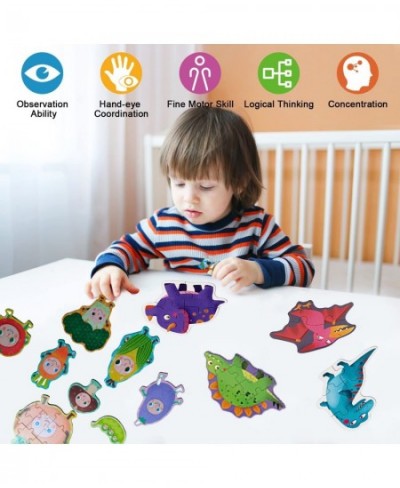 Wooden Puzzles For Kids Ages3-5 Puzzles For Toddlers 1-3 Toddler Puzzles Toys 4-8 Baby Puzzles Dinosaur Puzzle Toys For Kids ...