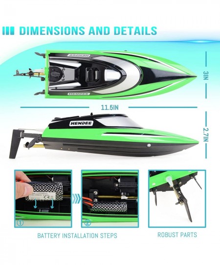 RC Boat - 18 MPH Fast Remote Control Boat with LED Light for Pools and Lakes - Self Righting Racing Boats for Adults and Kids...