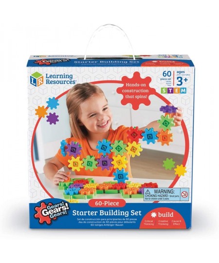 Gears! Gears! Gears! Starter Building Set Puzzle Early STEM Toys Gears Toys for Kids 60 Pieces Ages 3+ $47.72 - Toy Interlock...