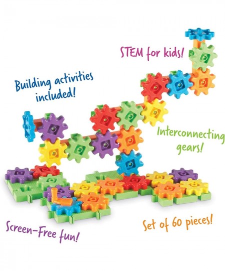 Gears! Gears! Gears! Starter Building Set Puzzle Early STEM Toys Gears Toys for Kids 60 Pieces Ages 3+ $47.72 - Toy Interlock...