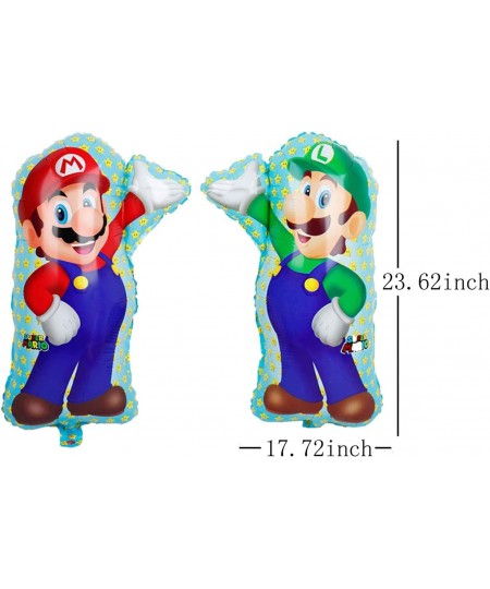 Super Mario Birthday Party Supplies 6pcs Super Mario Bros Balloons Bouquet Decorations for Kids Birthday $16.71 - Kids' Party...