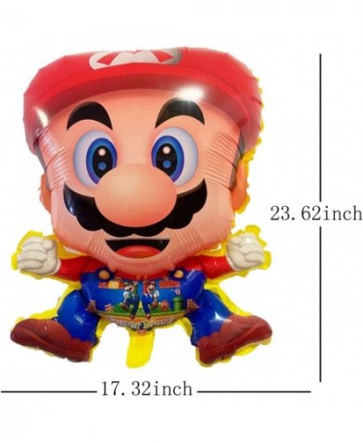 Super Mario Birthday Party Supplies 6pcs Super Mario Bros Balloons Bouquet Decorations for Kids Birthday $16.71 - Kids' Party...