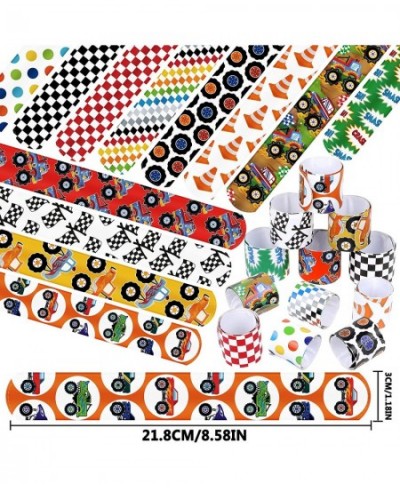 48PCS Monster Trucks Themed Party Favors Slap Bracelets Kids Adults Classroom Prize Exchanging Gifts Birthday Party Decoratio...