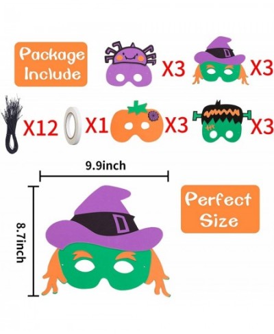 Halloween Crafts for Kids Halloween Mask Craft Kit 12PCS Halloween Foam Mask for Kids Halloween Foam Crafts Make Your Own Foa...