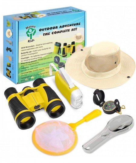 Adventure Kids - Outdoor Explorer Kit Children Binoculars Flashlight Compass Magnifying Glass Butterfly Net & Backpack. Toys ...