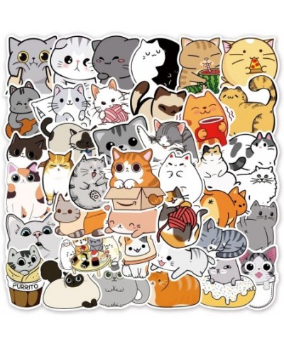 Cat Stickers 50 PCS Vinyl Waterproof Animal Stickers for Laptop Skateboard Water Bottle Phone Guitar Cat Stickers for Kids Ad...