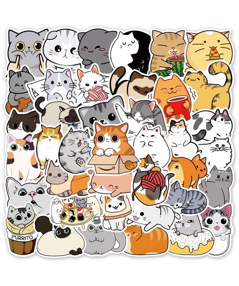 Cat Stickers 50 PCS Vinyl Waterproof Animal Stickers for Laptop Skateboard Water Bottle Phone Guitar Cat Stickers for Kids Ad...