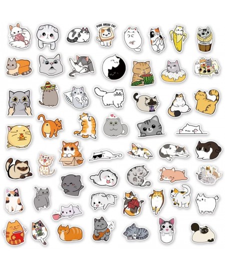 Cat Stickers 50 PCS Vinyl Waterproof Animal Stickers for Laptop Skateboard Water Bottle Phone Guitar Cat Stickers for Kids Ad...