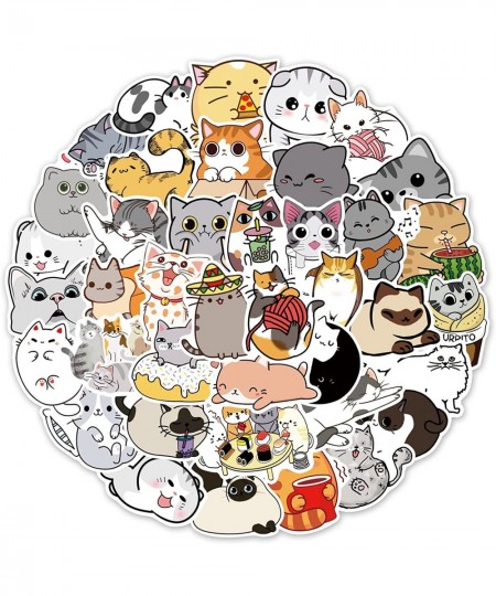 Cat Stickers 50 PCS Vinyl Waterproof Animal Stickers for Laptop Skateboard Water Bottle Phone Guitar Cat Stickers for Kids Ad...