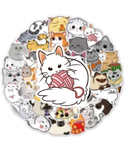 Cat Stickers 50 PCS Vinyl Waterproof Animal Stickers for Laptop Skateboard Water Bottle Phone Guitar Cat Stickers for Kids Ad...