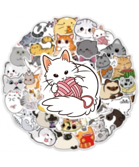 Cat Stickers 50 PCS Vinyl Waterproof Animal Stickers for Laptop Skateboard Water Bottle Phone Guitar Cat Stickers for Kids Ad...