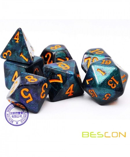 Bescon Starry Night Dice Set Series 7pcs Polyhedral RPG Dice Set Milky Way Midnight Twilight $18.28 - Game Accessories