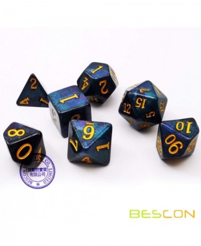 Bescon Starry Night Dice Set Series 7pcs Polyhedral RPG Dice Set Milky Way Midnight Twilight $18.28 - Game Accessories