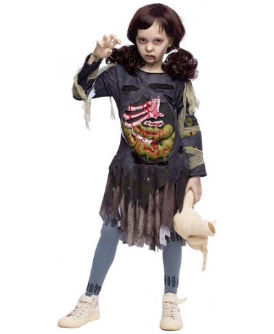 Scary Halloween Zombie Girl Living Dead Monster Child Costume for Girls $41.03 - Kids' Costumes