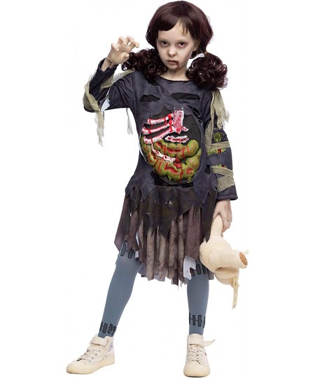 Scary Halloween Zombie Girl Living Dead Monster Child Costume for Girls $41.03 - Kids' Costumes