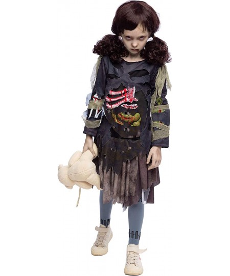 Scary Halloween Zombie Girl Living Dead Monster Child Costume for Girls $41.03 - Kids' Costumes