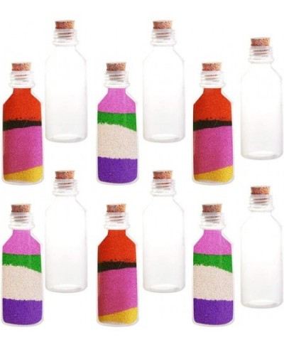 Plastic Sand Art Bottles with Corks - Pack of 12 - 2oz Clear Containers for Sand Art Message in a Bottle Wedding Invitations ...