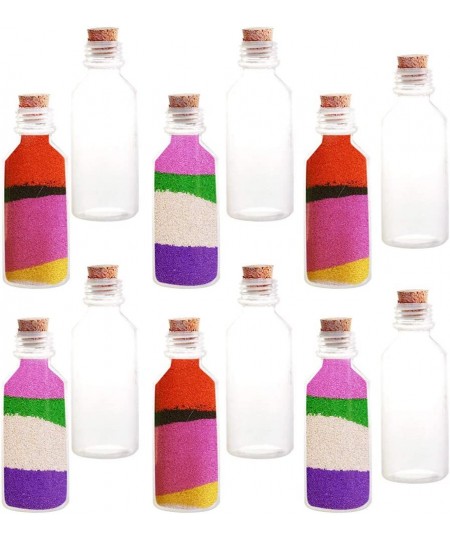 Plastic Sand Art Bottles with Corks - Pack of 12 - 2oz Clear Containers for Sand Art Message in a Bottle Wedding Invitations ...