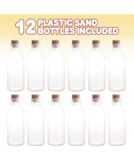 Plastic Sand Art Bottles with Corks - Pack of 12 - 2oz Clear Containers for Sand Art Message in a Bottle Wedding Invitations ...