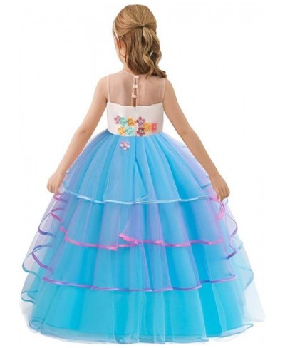 Girls Unicorn Birthday Costume Princess Sleeveless Tulle Dress Halloween Christmas Party Pageant Long Ball Gown $50.56 - Kids...