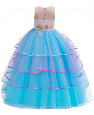 Girls Unicorn Birthday Costume Princess Sleeveless Tulle Dress Halloween Christmas Party Pageant Long Ball Gown $50.56 - Kids...