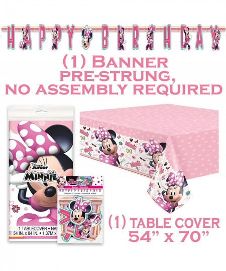 Minnie Mouse Birthday Party Supplies | Minnie Mouse Party Decorations | Minnie Birthday Party Easy Setup and Takedown with Ba...