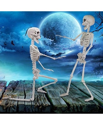 24” Halloween Decoration Pose-N-Stay Full Body Skeleton Plastic Bone with Posable Joints for Pose Skeleton Photo Prop Indoor ...