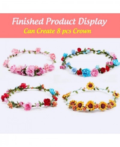 8pcs Flower Crowns Making Kit Creativity Art Craft Kit DIY Garden Outdoor Activities Jewelry Making Kit for Kids Age 4 5 6 7 ...