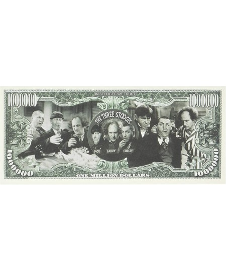 The Three Stooges $Million Dollar$ Bill Collectible $14.67 - Gags & Practical Joke Toys