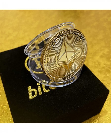 Physical Gold Ethereum Coin in a Deluxe Box - Collectible Gift | Limited Edition Blockchain Cryptocurrency | Commemorative To...