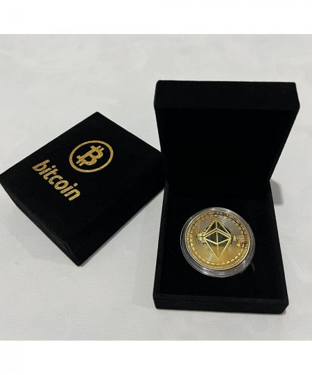 Physical Gold Ethereum Coin in a Deluxe Box - Collectible Gift | Limited Edition Blockchain Cryptocurrency | Commemorative To...