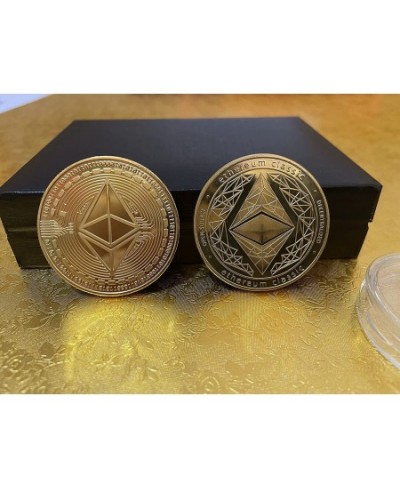 Physical Gold Ethereum Coin in a Deluxe Box - Collectible Gift | Limited Edition Blockchain Cryptocurrency | Commemorative To...