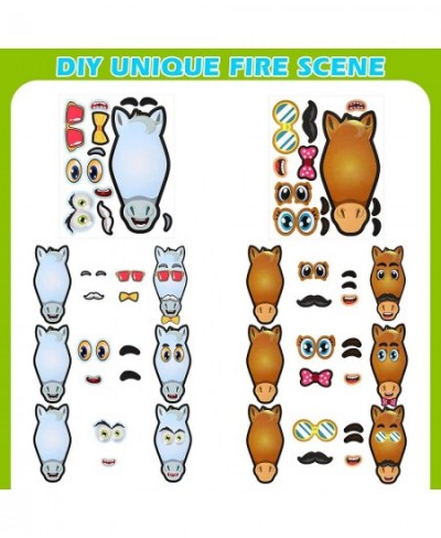 30 Pcs Make A Horse Stickers Cowboy Cowgirl Stickers Weastern Party Favors Horse Party Supplies Stickers for Kids DIY Sticker...