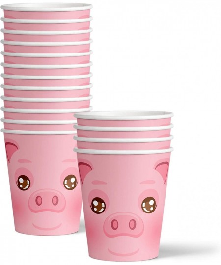 Pig Birthday Party Supplies Set Plates Napkins Cups Tableware Kit for 16 $37.32 - Kids' Party Tableware