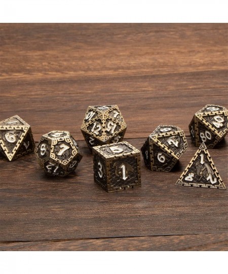 Metal DND Dice Set with Gift Box 7 Pcs Metal Dice Polyhedral Dice Set for Dungeons and Dragons Role Playing Dice D&D Dice Set...