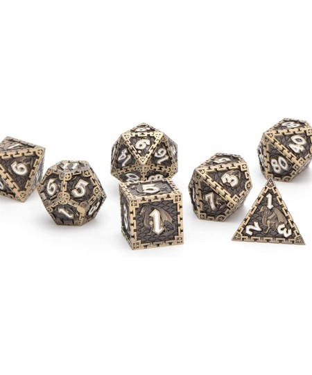 Metal DND Dice Set with Gift Box 7 Pcs Metal Dice Polyhedral Dice Set for Dungeons and Dragons Role Playing Dice D&D Dice Set...