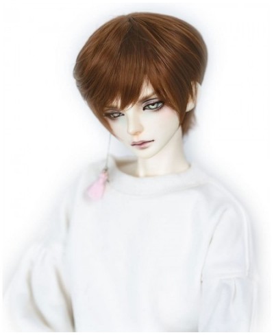 Pullip Bjd Doll Hair Wig Short Layered Slim Straight Coffee Brown SZL3 1/3 8-9-10 inches (circumference of doll head) $32.54 ...