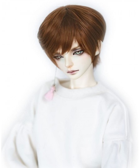 Pullip Bjd Doll Hair Wig Short Layered Slim Straight Coffee Brown SZL3 1/3 8-9-10 inches (circumference of doll head) $32.54 ...