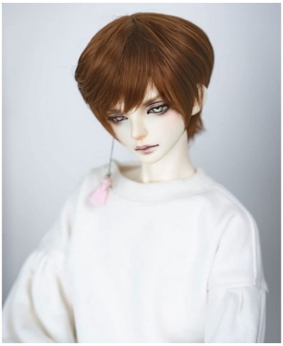 Pullip Bjd Doll Hair Wig Short Layered Slim Straight Coffee Brown SZL3 1/3 8-9-10 inches (circumference of doll head) $32.54 ...