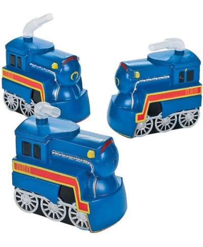 Train Engine Shaped Cup with straw - Set of 8 each holds 12 oz - Birthday Party Supplies $40.29 - Kids' Party Tableware