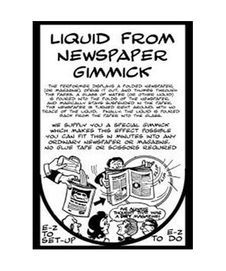 Magician's Appearing and Disappearing Liquid from Newspaper Gimmick Prop Magic Trick $18.46 - Magic Kits & Accessories