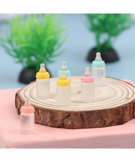 30Pcs 1:12 Dollhouse Miniatures Milk Bottle Baby Bottle Model Doll House Decor Baby Pretend Toys Dolls Accessories Dollhouses...