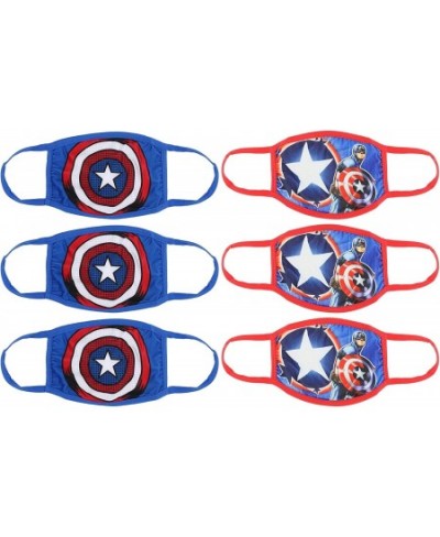 Marvel Captain America Face Mask Set Kids Cloth Face Masks Multi Set of 6 $43.86 - Kids' Dress-Up Accessories