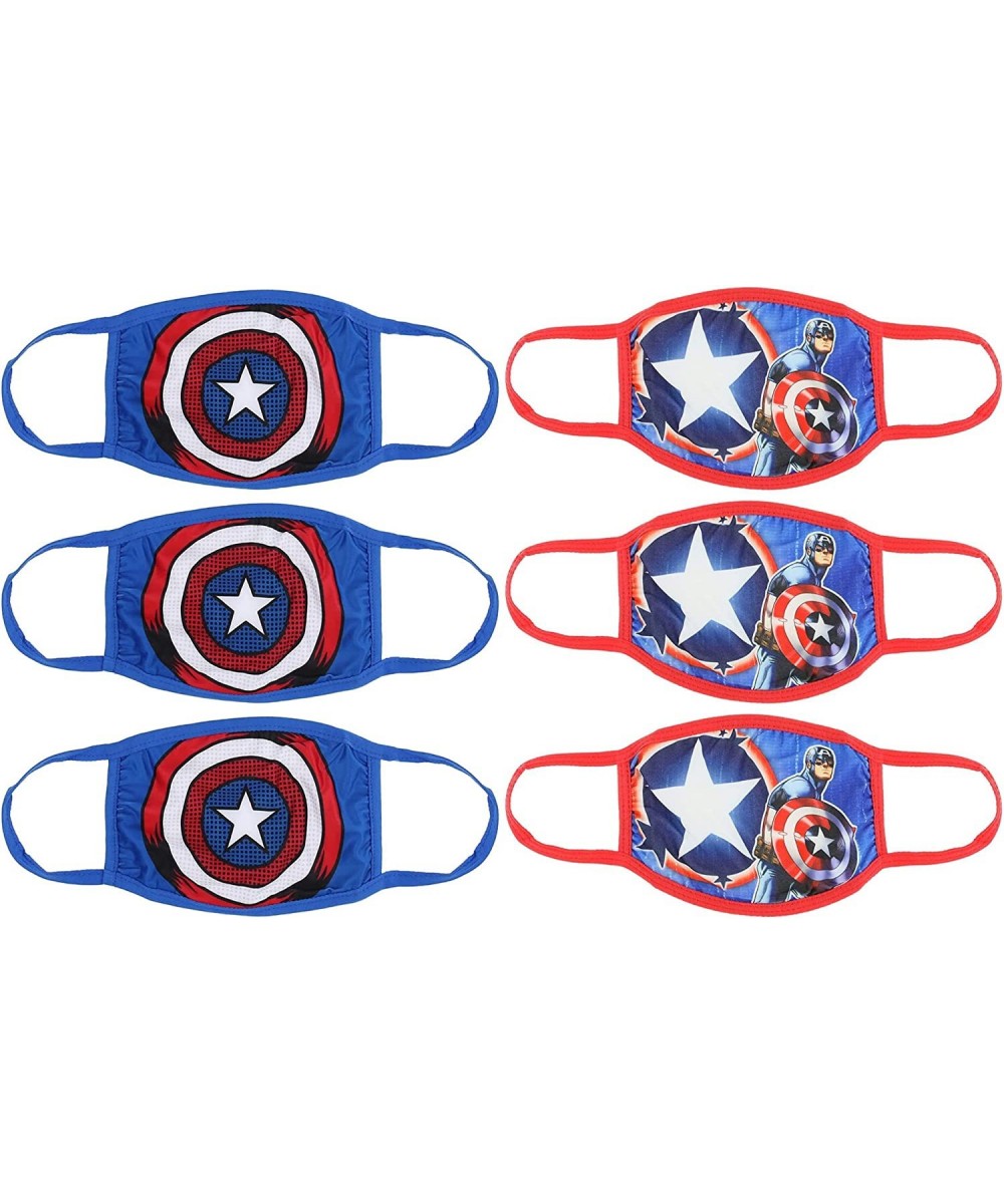 Marvel Captain America Face Mask Set Kids Cloth Face Masks Multi Set of 6 $43.86 - Kids' Dress-Up Accessories