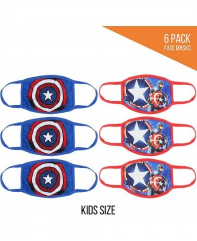 Marvel Captain America Face Mask Set Kids Cloth Face Masks Multi Set of 6 $43.86 - Kids' Dress-Up Accessories